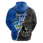 Custom Magpies Football And Eels Rugby Zip Hoodie Dynamic Style