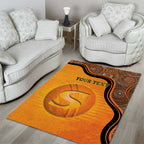 Custom Perth Scorchers Area Rug Indigenous Art - Grunge Style