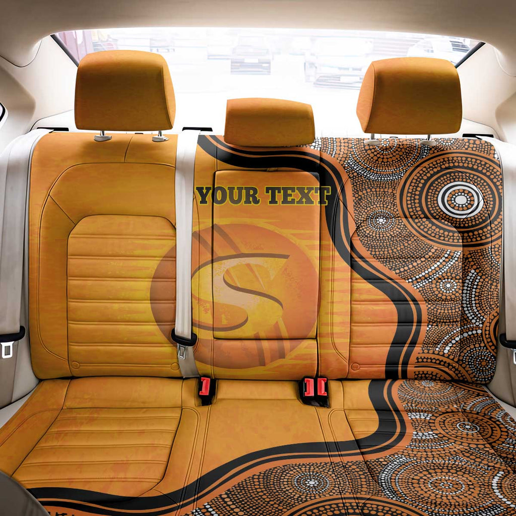 Custom Perth Scorchers Back Car Seat Cover Indigenous Art - Grunge Style