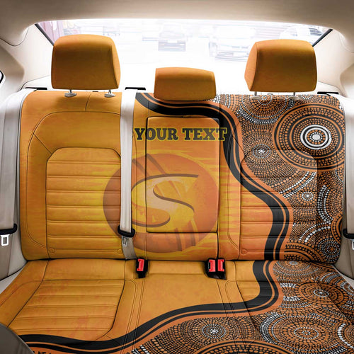 Custom Perth Scorchers Back Car Seat Cover Indigenous Art - Grunge Style