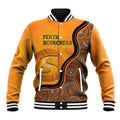 Custom Perth Scorchers Baseball Jacket Indigenous Art - Grunge Style