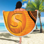 Custom Perth Scorchers Beach Blanket Indigenous Art - Grunge Style