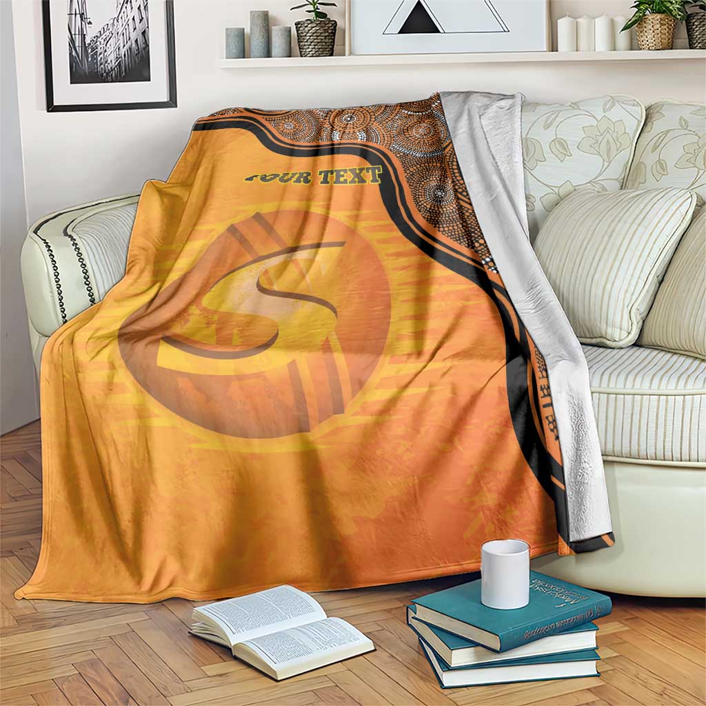 Custom Perth Scorchers Blanket Indigenous Art - Grunge Style