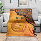 Custom Perth Scorchers Blanket Indigenous Art - Grunge Style