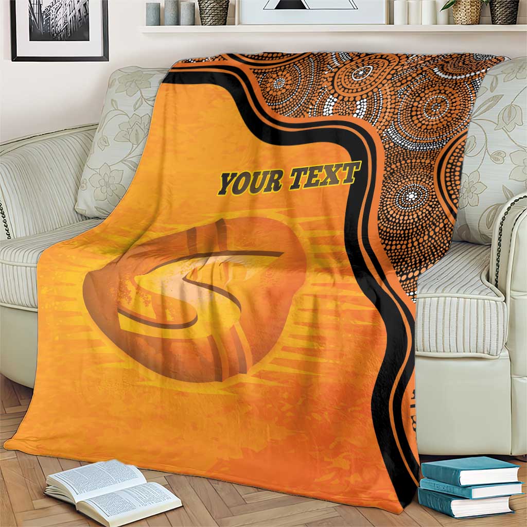 Custom Perth Scorchers Blanket Indigenous Art - Grunge Style