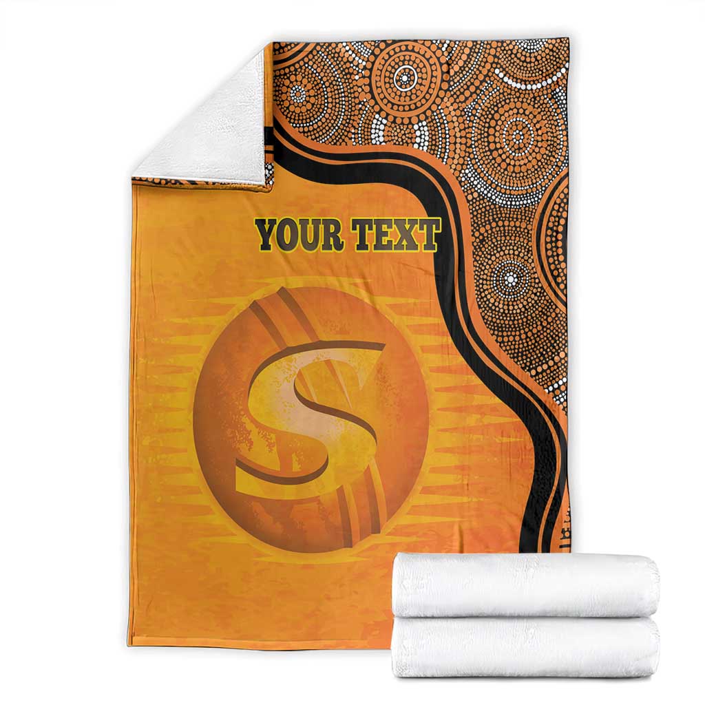 Custom Perth Scorchers Blanket Indigenous Art - Grunge Style