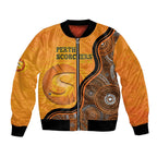 Custom Perth Scorchers Bomber Jacket Indigenous Art - Grunge Style