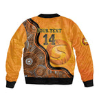 Custom Perth Scorchers Bomber Jacket Indigenous Art - Grunge Style