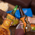 Custom Perth Scorchers 4 in 1 Can Cooler Tumbler Indigenous Art - Grunge Style