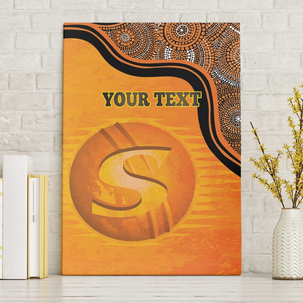 Custom Perth Scorchers Canvas Wall Art Indigenous Art - Grunge Style