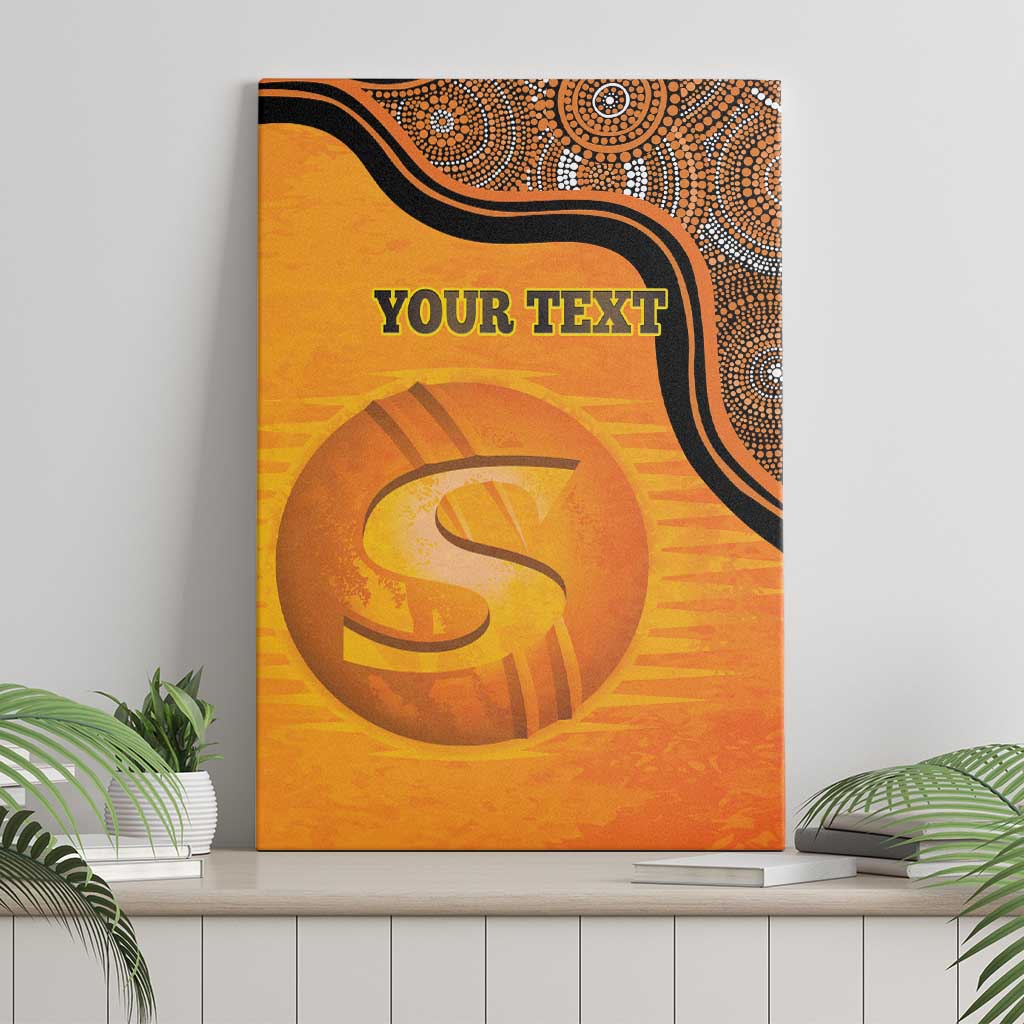 Custom Perth Scorchers Canvas Wall Art Indigenous Art - Grunge Style