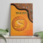 Custom Perth Scorchers Canvas Wall Art Indigenous Art - Grunge Style