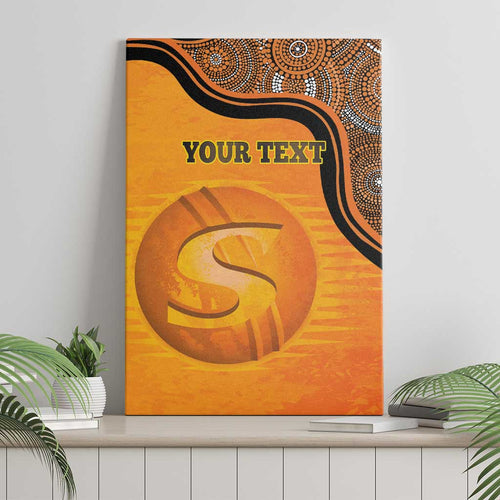 Custom Perth Scorchers Canvas Wall Art Indigenous Art - Grunge Style