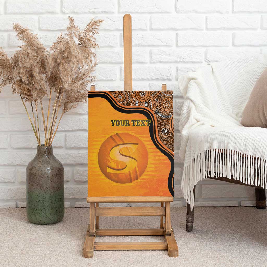 Custom Perth Scorchers Canvas Wall Art Indigenous Art - Grunge Style