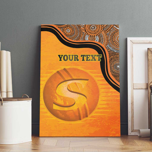 Custom Perth Scorchers Canvas Wall Art Indigenous Art - Grunge Style