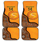 Custom Perth Scorchers Car Mats Indigenous Art - Grunge Style