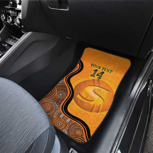Custom Perth Scorchers Car Mats Indigenous Art - Grunge Style