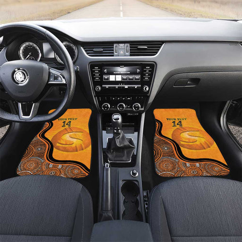 Custom Perth Scorchers Car Mats Indigenous Art - Grunge Style