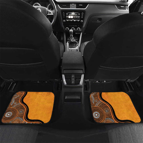 Custom Perth Scorchers Car Mats Indigenous Art - Grunge Style