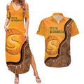 Custom Perth Scorchers Couples Matching Summer Maxi Dress and Hawaiian Shirt Indigenous Art - Grunge Style