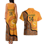 Custom Perth Scorchers Couples Matching Tank Maxi Dress and Hawaiian Shirt Indigenous Art - Grunge Style