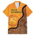 Custom Perth Scorchers Family Matching Mermaid Dress and Hawaiian Shirt Indigenous Art - Grunge Style
