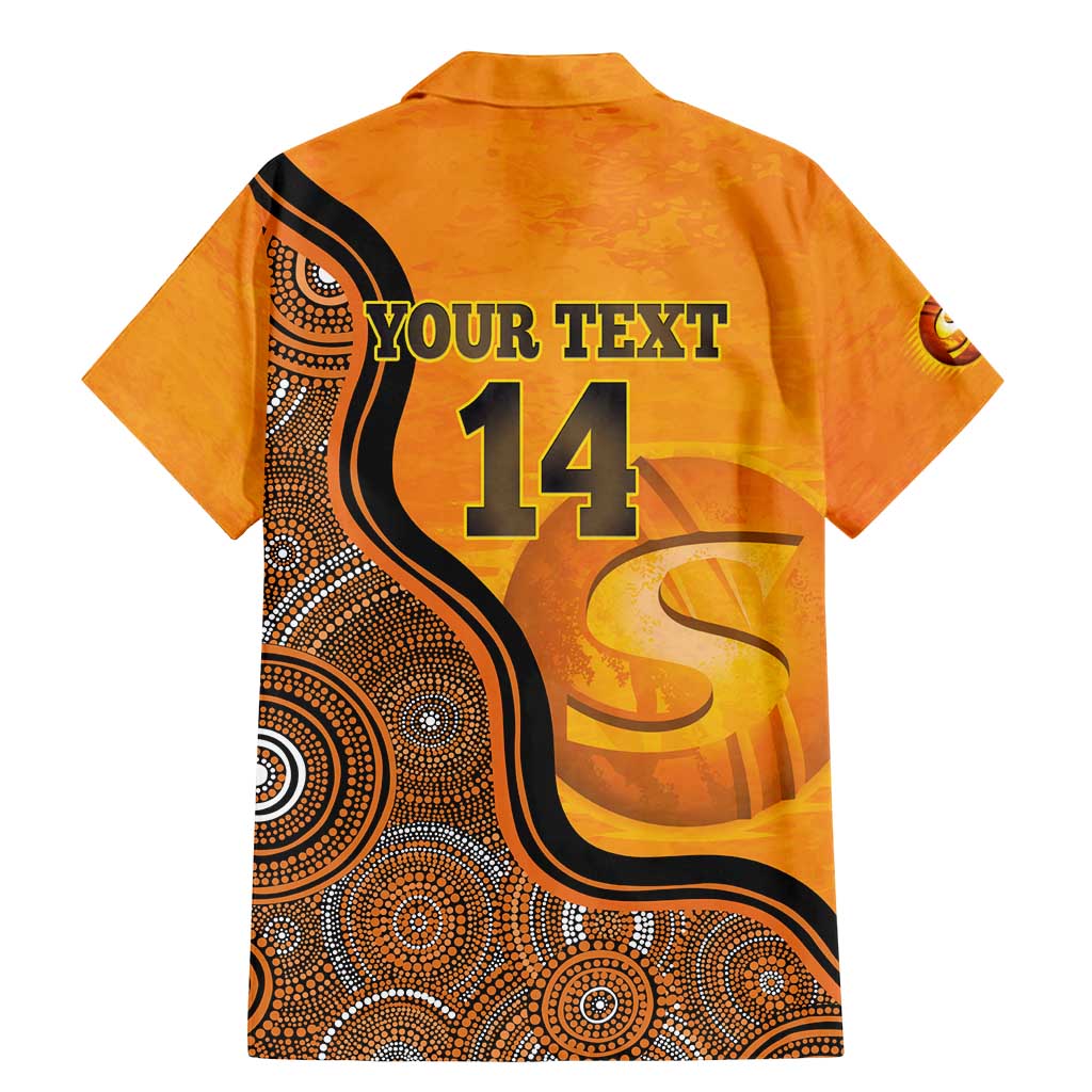Custom Perth Scorchers Family Matching Mermaid Dress and Hawaiian Shirt Indigenous Art - Grunge Style