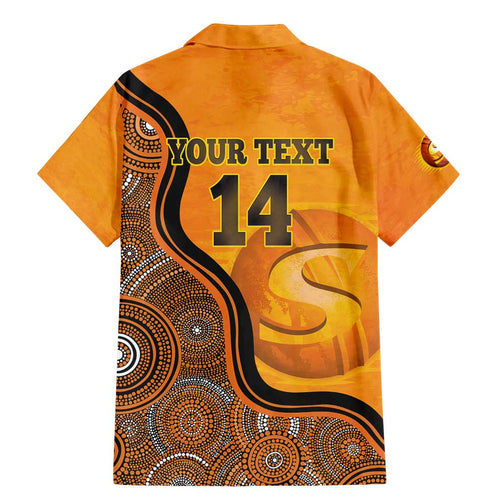 Custom Perth Scorchers Family Matching Mermaid Dress and Hawaiian Shirt Indigenous Art - Grunge Style