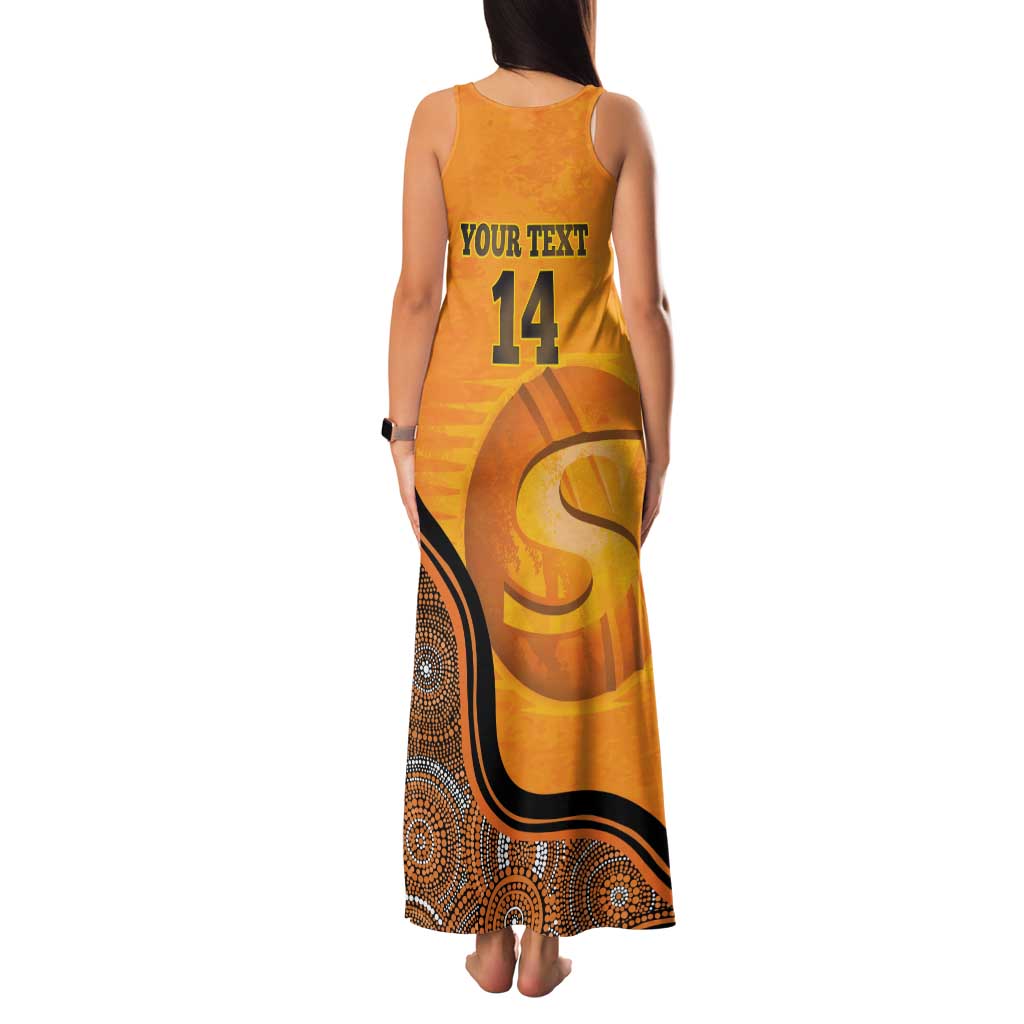 Custom Perth Scorchers Family Matching Tank Maxi Dress and Hawaiian Shirt Indigenous Art - Grunge Style