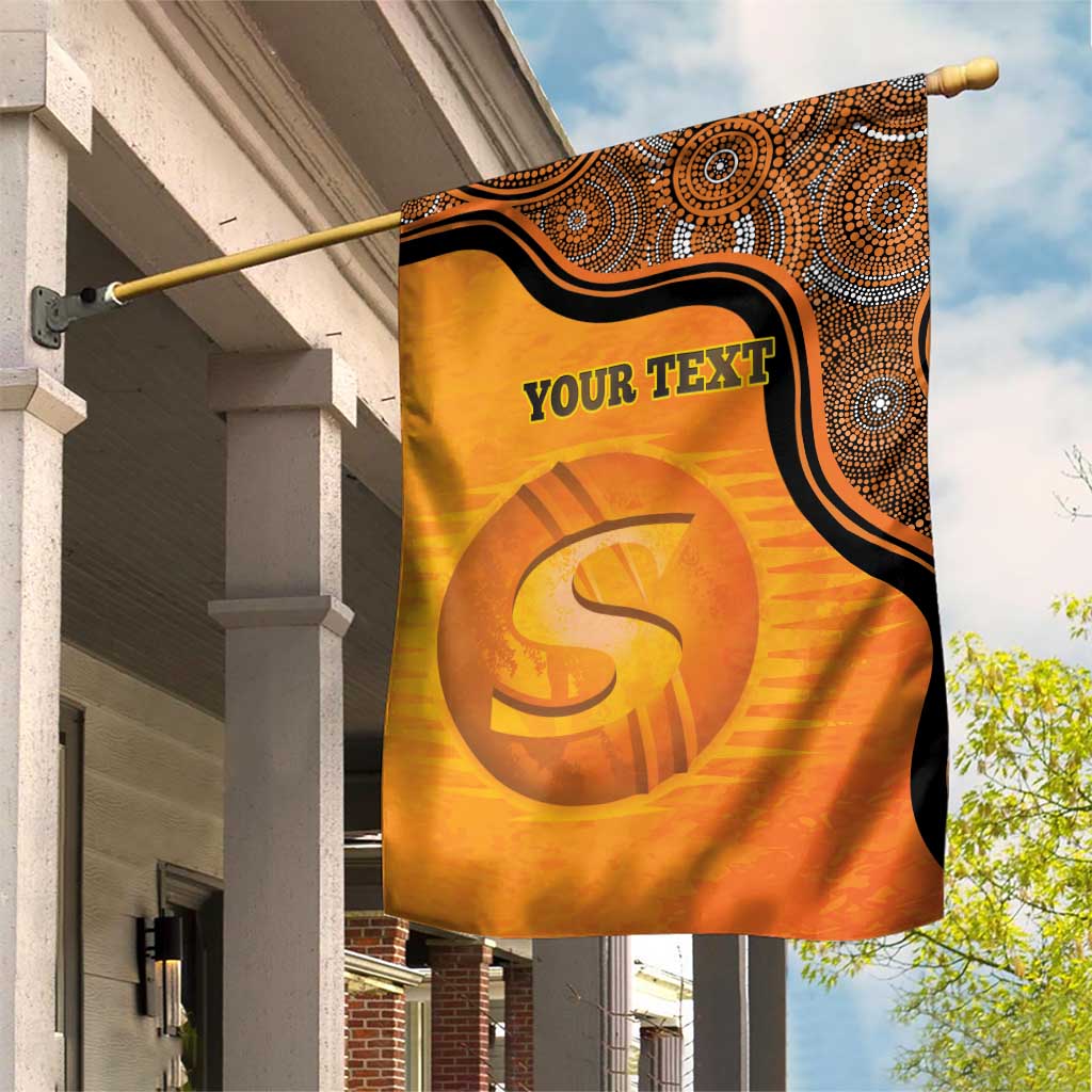 Custom Perth Scorchers Garden Flag Indigenous Art - Grunge Style