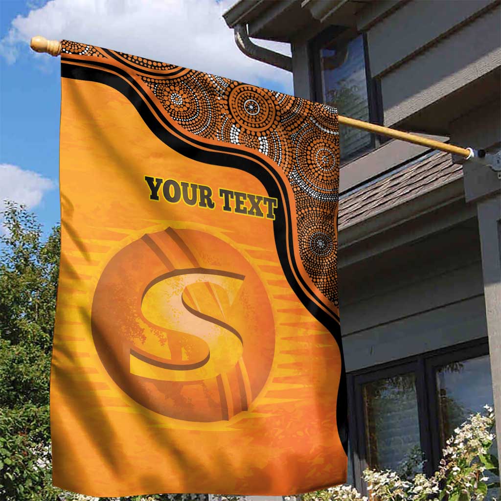 Custom Perth Scorchers Garden Flag Indigenous Art - Grunge Style