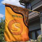 Custom Perth Scorchers Garden Flag Indigenous Art - Grunge Style