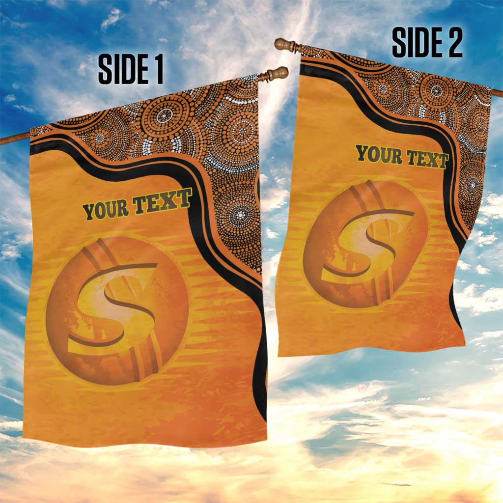 Custom Perth Scorchers Garden Flag Indigenous Art - Grunge Style