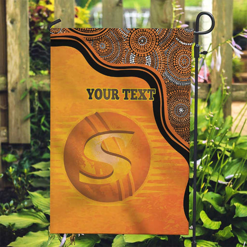 Custom Perth Scorchers Garden Flag Indigenous Art - Grunge Style