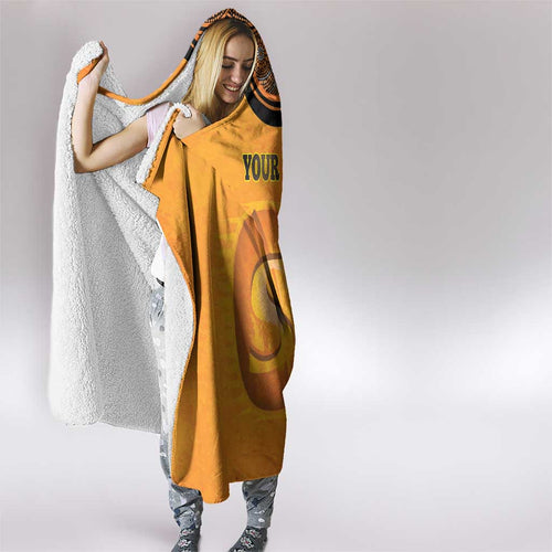 Custom Perth Scorchers Hooded Blanket Indigenous Art - Grunge Style