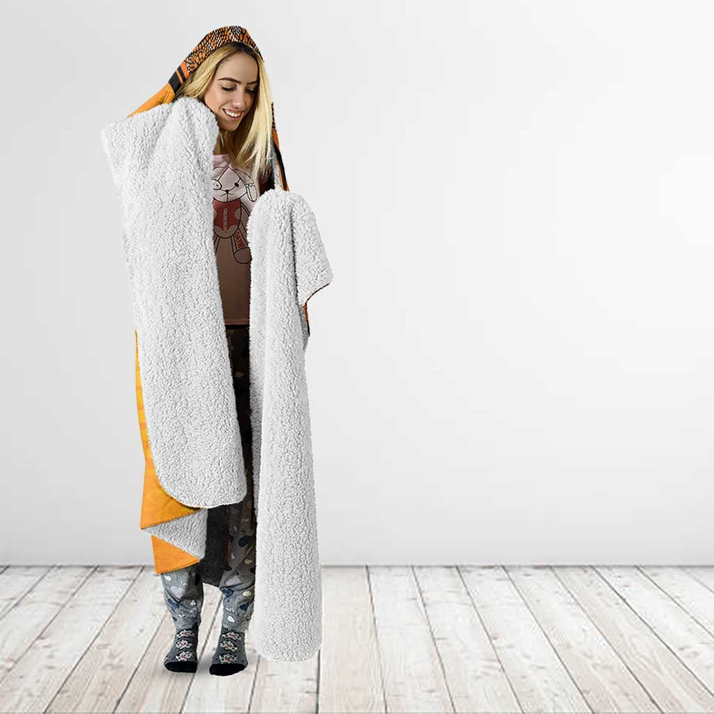 Custom Perth Scorchers Hooded Blanket Indigenous Art - Grunge Style
