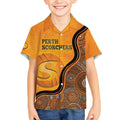 Custom Perth Scorchers Kid Hawaiian Shirt Indigenous Art - Grunge Style