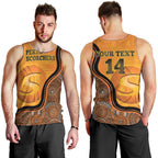 Custom Perth Scorchers Men Tank Top Indigenous Art - Grunge Style