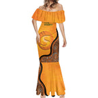 Custom Perth Scorchers Mermaid Dress Indigenous Art - Grunge Style