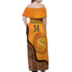 Custom Perth Scorchers Off Shoulder Maxi Dress Indigenous Art - Grunge Style