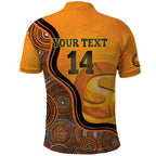 Custom Perth Scorchers Polo Shirt Indigenous Art - Grunge Style