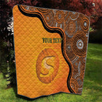 Custom Perth Scorchers Quilt Indigenous Art - Grunge Style