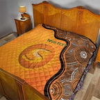 Custom Perth Scorchers Quilt Indigenous Art - Grunge Style