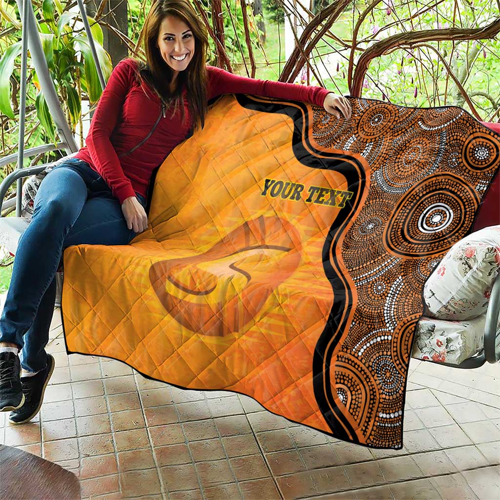 Custom Perth Scorchers Quilt Indigenous Art - Grunge Style