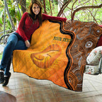 Custom Perth Scorchers Quilt Indigenous Art - Grunge Style