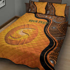 Custom Perth Scorchers Quilt Bed Set Indigenous Art - Grunge Style