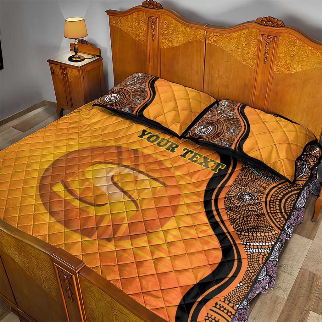 Custom Perth Scorchers Quilt Bed Set Indigenous Art - Grunge Style