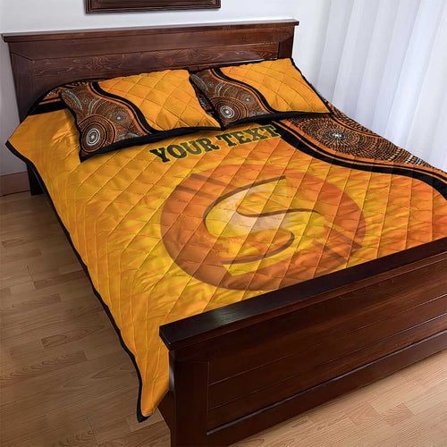 Custom Perth Scorchers Quilt Bed Set Indigenous Art - Grunge Style