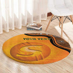 Custom Perth Scorchers Round Carpet Indigenous Art - Grunge Style