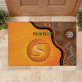 Custom Perth Scorchers Rubber Doormat Indigenous Art - Grunge Style
